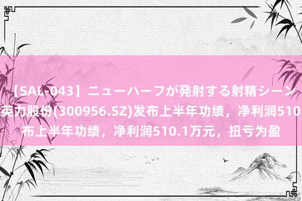 【SAL-043】ニューハーフが発射する射精シーンがあるセックス4 英力股份(300956.SZ)发布上半年功绩，净利润510.1万元，扭亏为盈