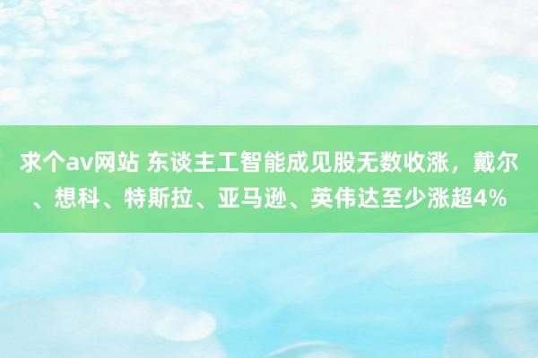 求个av网站 东谈主工智能成见股无数收涨，戴尔、想科、特斯拉、亚马逊、英伟达至少涨超4%