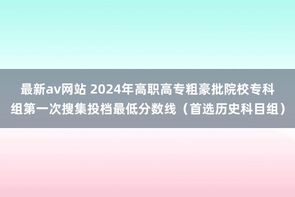 最新av网站 2024年高职高专粗豪批院校专科组第一次搜集投档最低分数线(首选历史科目组)